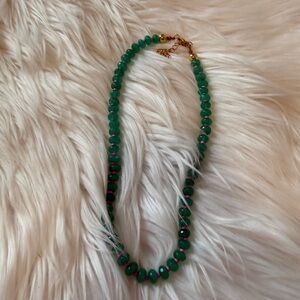 Allie + Bess Kaia Green 15” Beaded Necklace